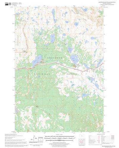 US Forest Service - Topo Beartooth Butte, WY - MT FSTopo Legacy digital map