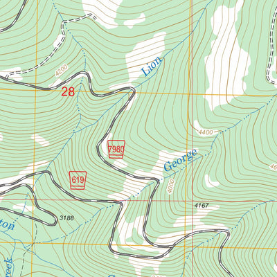 US Forest Service - Topo Beartrap Mountain, MT FSTopo Legacy digital map