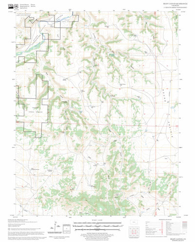 US Forest Service - Topo Beaty Canyon, CO FSTopo Legacy digital map