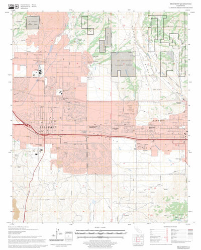 US Forest Service - Topo Beaumont, CA FSTopo Legacy digital map