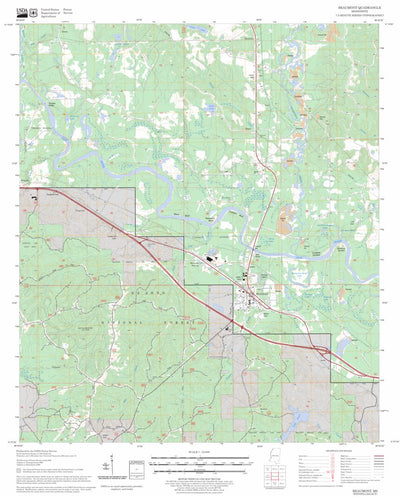 US Forest Service - Topo Beaumont, MS FSTopo Legacy digital map