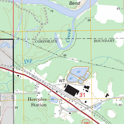 US Forest Service - Topo Beaumont, MS FSTopo Legacy digital map