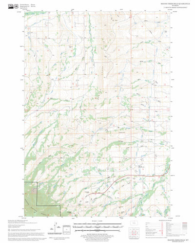 US Forest Service - Topo Beaver Creek Hills, WY FSTopo Legacy digital map