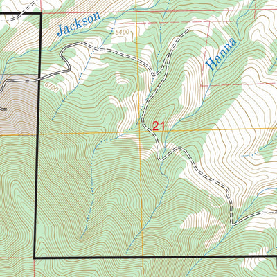 US Forest Service - Topo Beaver Creek Hills, WY FSTopo Legacy digital map