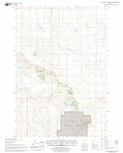 US Forest Service - Topo Beaver Flats South, MT FSTopo Legacy digital map