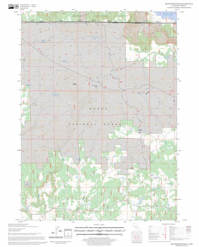 US Forest Service - Topo Beaver Mountain, CA - OR FSTopo Legacy digital map