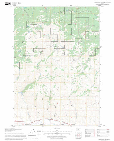US Forest Service - Topo Beaverdam Creek, OR FSTopo Legacy digital map