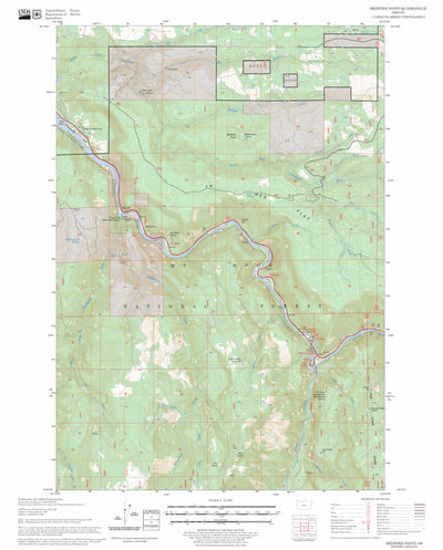 US Forest Service - Topo Bedford Point, OR FSTopo Legacy digital map