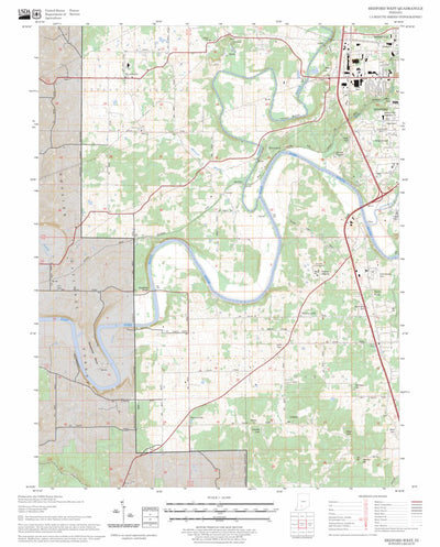 US Forest Service - Topo Bedford West, IN FSTopo Legacy digital map