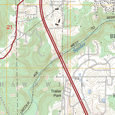 US Forest Service - Topo Bedford West, IN FSTopo Legacy digital map