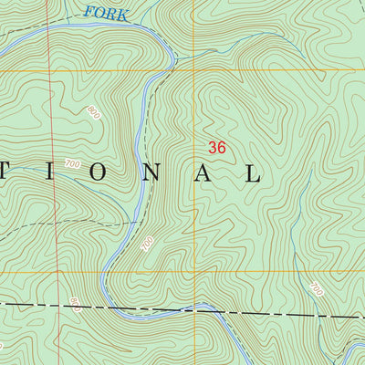 US Forest Service - Topo Bee Branch, AL FSTopo Legacy digital map