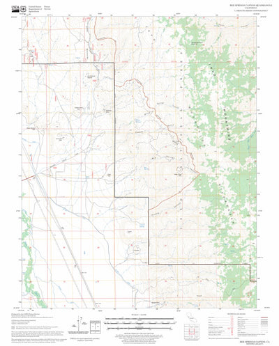 US Forest Service - Topo Bee Springs Canyon, CA FSTopo Legacy digital map