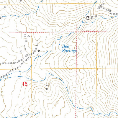 US Forest Service - Topo Bee Springs Canyon, CA FSTopo Legacy digital map