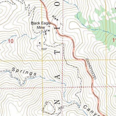 US Forest Service - Topo Bee Springs Canyon, CA FSTopo Legacy digital map