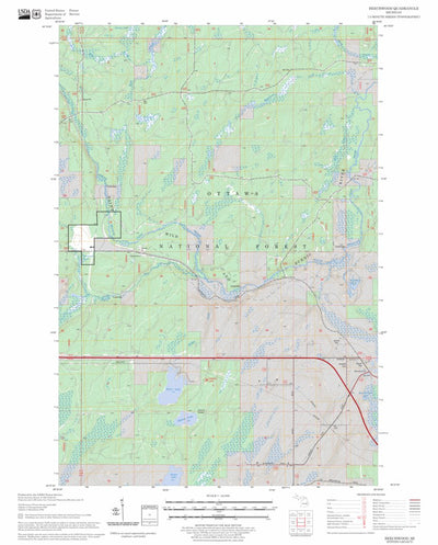 US Forest Service - Topo Beechwood, MI FSTopo Legacy digital map