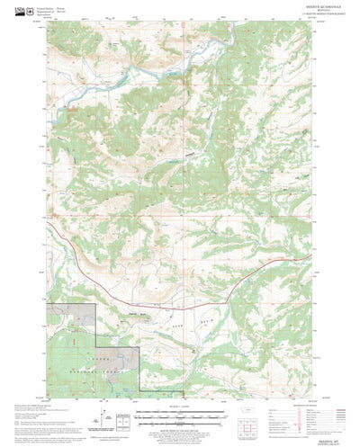 US Forest Service - Topo Beehive, MT FSTopo Legacy digital map