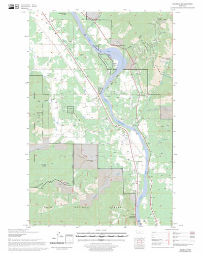 US Forest Service - Topo Belknap, MT FSTopo Legacy digital map