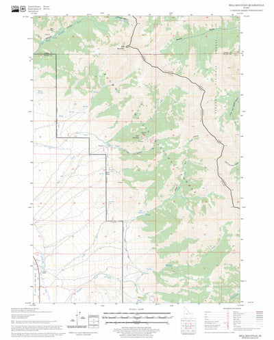 US Forest Service - Topo Bell Mountain, ID FSTopo Legacy digital map