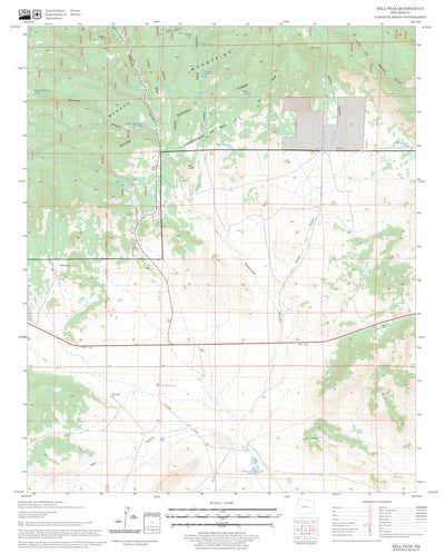 US Forest Service - Topo Bell Peak, NM FSTopo Legacy digital map