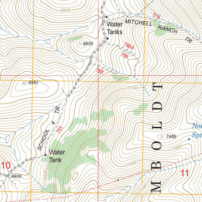 US Forest Service - Topo Belmont Creek, NV FSTopo Legacy digital map