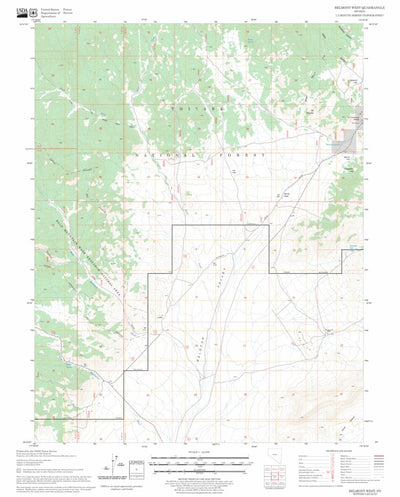 US Forest Service - Topo Belmont West, NV FSTopo Legacy digital map