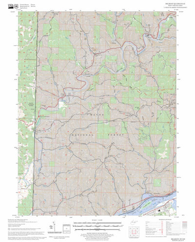 US Forest Service - Topo Belmont, WV - OH FSTopo Legacy digital map