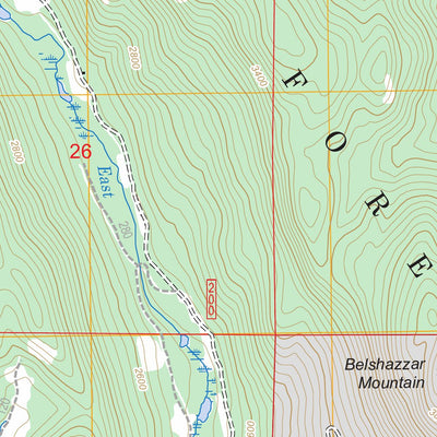 US Forest Service - Topo Belshazzar Mountain, WA FSTopo Legacy digital map