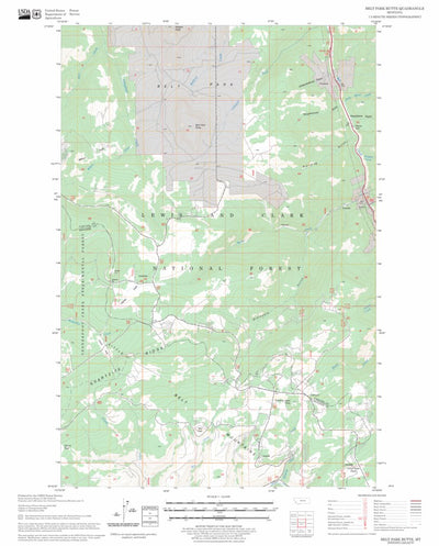 US Forest Service - Topo Belt Park Butte, MT FSTopo Legacy digital map