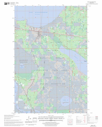 US Forest Service - Topo Bena, MN FSTopo Legacy digital map