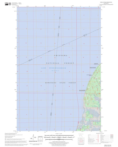 US Forest Service - Topo Bena NW, MN FSTopo Legacy digital map