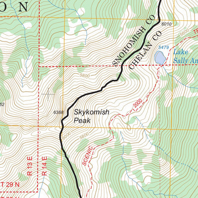 US Forest Service - Topo Benchmark Mountain, WA FSTopo Legacy digital map