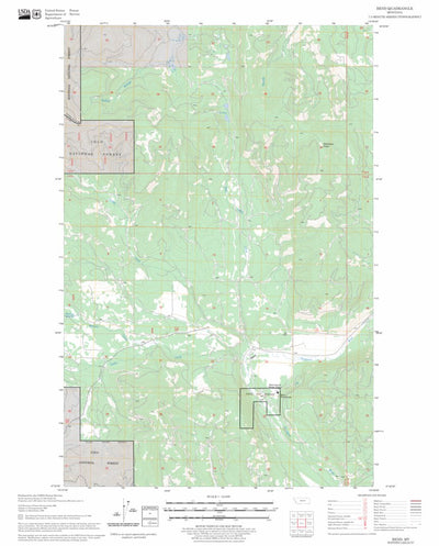 US Forest Service - Topo Bend, MT FSTopo Legacy digital map