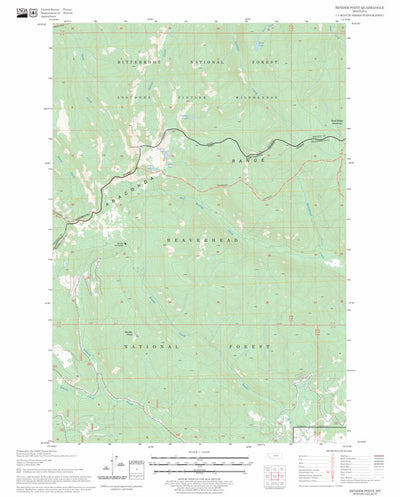 US Forest Service - Topo Bender Point, MT FSTopo Legacy digital map