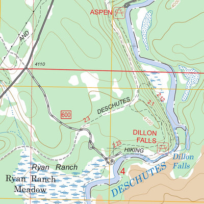 US Forest Service - Topo Benham Falls, OR FSTopo Legacy digital map