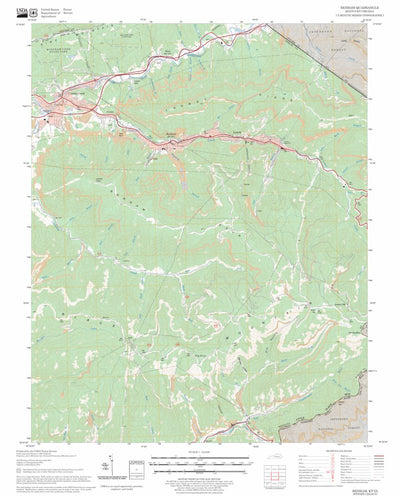 US Forest Service - Topo Benham, KY - VA FSTopo Legacy digital map