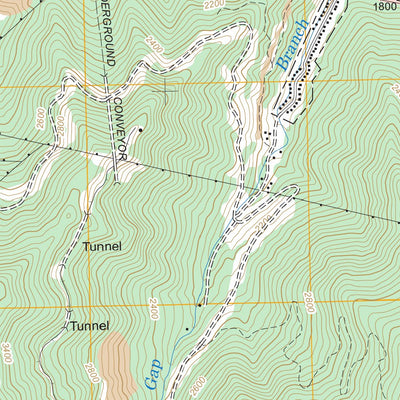 US Forest Service - Topo Benham, KY - VA FSTopo Legacy digital map