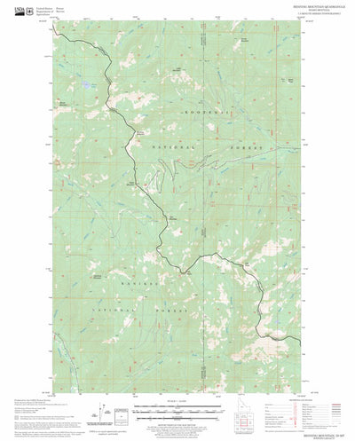 US Forest Service - Topo Benning Mountain, ID - MT FSTopo Legacy digital map