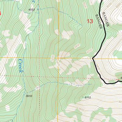 US Forest Service - Topo Benning Mountain, ID - MT FSTopo Legacy digital map