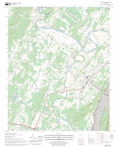 US Forest Service - Topo Benton, TN FSTopo Legacy digital map