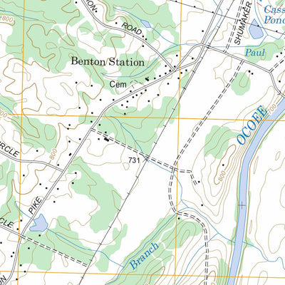 US Forest Service - Topo Benton, TN FSTopo Legacy digital map
