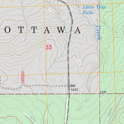 US Forest Service - Topo Bergland NE, MI FSTopo Legacy digital map