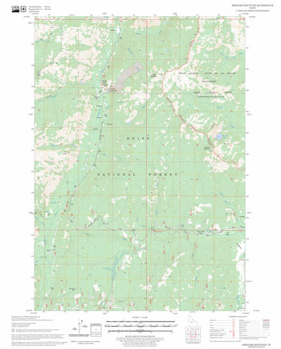 US Forest Service - Topo Bernard Mountain, ID FSTopo Legacy digital map
