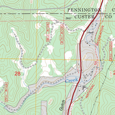 US Forest Service - Topo Berne, SD FSTopo Legacy digital map