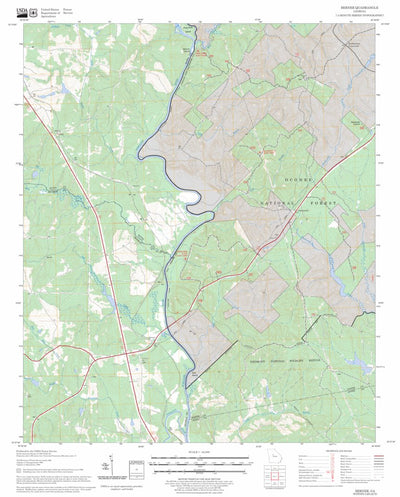 US Forest Service - Topo Berner, GA FSTopo Legacy digital map