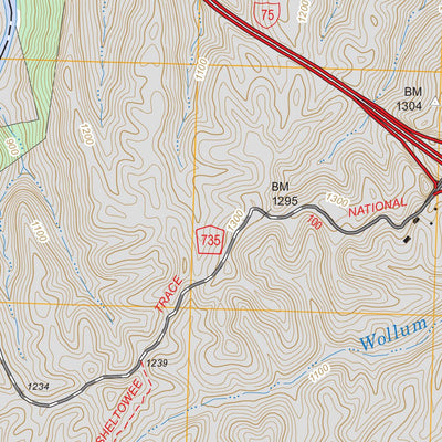 US Forest Service - Topo Bernstadt, KY FSTopo Legacy digital map