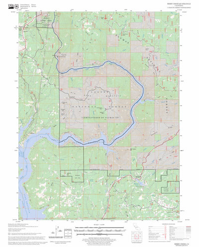 US Forest Service - Topo Berry Creek, CA FSTopo Legacy digital map