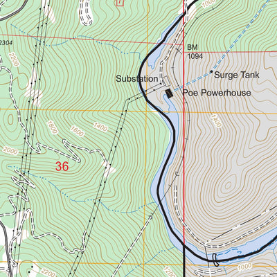US Forest Service - Topo Berry Creek, CA FSTopo Legacy digital map