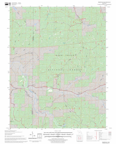 US Forest Service - Topo Berryman, MO FSTopo Legacy digital map