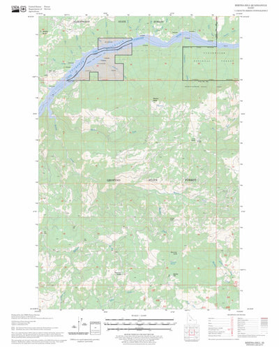 US Forest Service - Topo Bertha Hill, ID FSTopo Legacy digital map