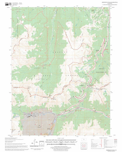 US Forest Service - Topo Berthoud Pass, CO FSTopo Legacy digital map